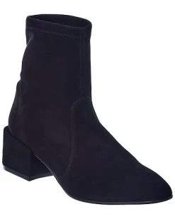 Stuart Weitzman Accordion Suede Bootie Women
