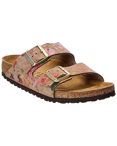 Birkenstock Arizona Velour Crush Leather Narrow Sandal Women 3 Birkenstock Arizona Velour Crush Leather Narrow Sandal Women