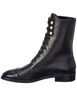 Stuart Weitzman Logan Pearl Leather Bootie Women -Valentino shop 1311278195 RLLD 2