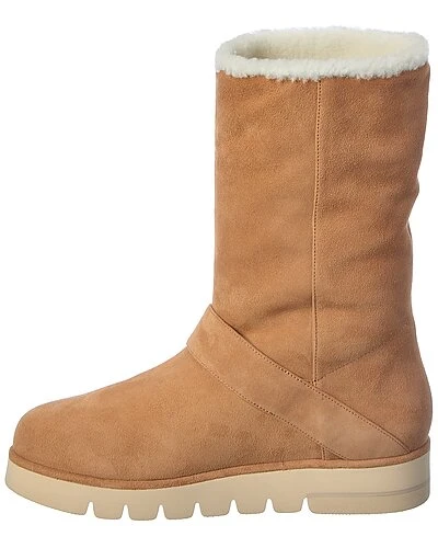 Stuart Weitzman Piper Lift Chill Suede & Shearling Bootie Women 4 Stuart Weitzman Piper Lift Chill Suede & Shearling Bootie Women - Image 2