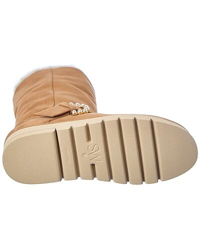 Stuart Weitzman Piper Lift Chill Suede & Shearling Bootie Women 6 Stuart Weitzman Piper Lift Chill Suede & Shearling Bootie Women - Image 4