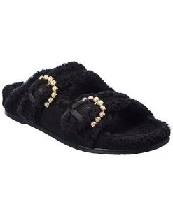 Stuart Weitzman Piper Chill Suede & Shearling Slide Women