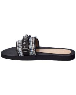 Stuart Weitzman Perstud Tweed & Leather Slide Women 8 Stuart Weitzman Perstud Tweed & Leather Slide Women -Valentino shop 1311311291 RLLD 2