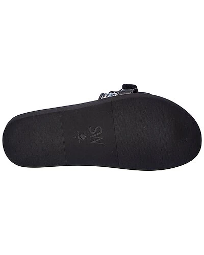 Stuart Weitzman Perstud Tweed & Leather Slide Women 6 Stuart Weitzman Perstud Tweed & Leather Slide Women - Image 4