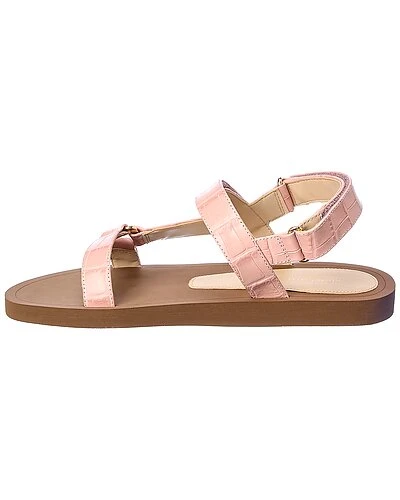 Stuart Weitzman Vail Sport Croc-Embossed Leather Sandal Women 4 Stuart Weitzman Vail Sport Croc-Embossed Leather Sandal Women - Image 2
