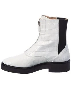 Stuart Weitzman Lodge Zip Croc-Embossed Leather Bootie Women -Valentino shop 1311311683 RLLD 2