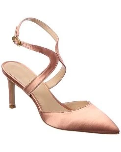 Stuart Weitzman Mariposa 75 Cutout Satin Pump Women