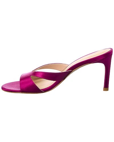 Stuart Weitzman Mariposa 80 Satin Slide Sandal Women 4 Stuart Weitzman Mariposa 80 Satin Slide Sandal Women - Image 2