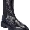 Stuart Weitzman Ultra Lug Croc-Embossed Leather Bootie Women -Valentino shop 1311522464 RLLD 1