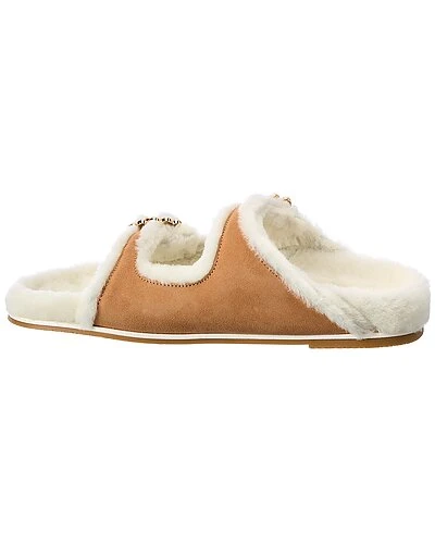 Stuart Weitzman Piper Chill Suede & Shearling Slide Women 4 Stuart Weitzman Piper Chill Suede & Shearling Slide Women - Image 2