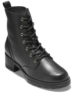 Cole Haan Mea Waterproof Leather Combat Boot Women