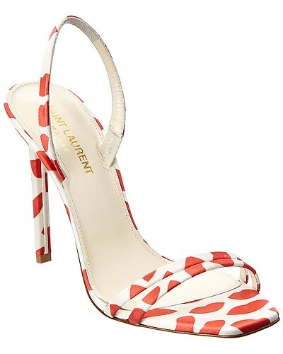 Saint Laurent Amber 105 Satin Sandal Women 3 Saint Laurent Amber 105 Satin Sandal Women