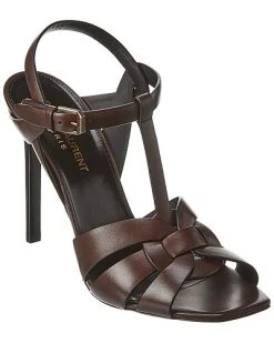 Saint Laurent Tribute 105 Leather Sandal Women