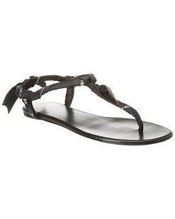 Balenciaga Satin Logo Sandal Women