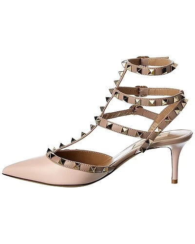 Valentino Rockstud Caged 65 Leather Ankle Strap Pump Women 4 Valentino Rockstud Caged 65 Leather Ankle Strap Pump Women - Image 2