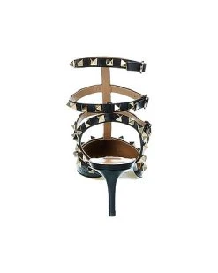 Valentino Rockstud Caged 65 Grainy Leather Ankle Strap Pump Women -Valentino shop 1313048943 RLLD 3