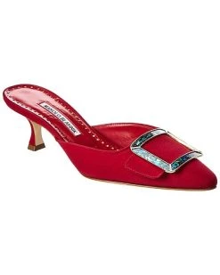 Manolo Blahnik Ysale 50 Silk Pump Women