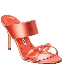 Manolo Blahnik Gueypla 90 Satin Sandal Women