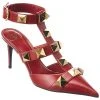 Valentino Roman Stud 80 Leather Ankle Strap Pump Women -Valentino shop 1313065386 RLLD 1