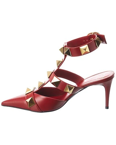 Valentino Roman Stud 80 Leather Ankle Strap Pump Women 4 Valentino Roman Stud 80 Leather Ankle Strap Pump Women - Image 2