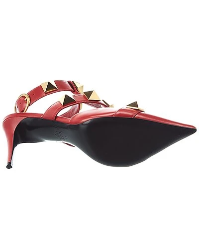 Valentino Roman Stud 80 Leather Ankle Strap Pump Women 6 Valentino Roman Stud 80 Leather Ankle Strap Pump Women - Image 4