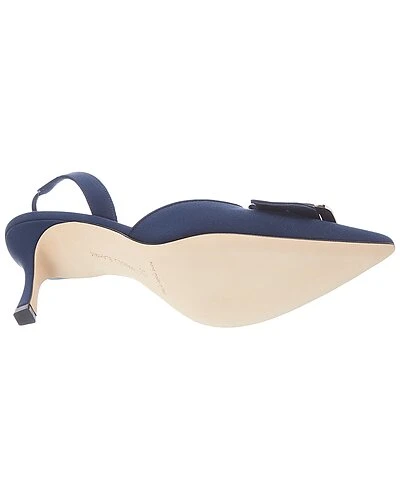 Manolo Blahnik Ysli 70 Silk Slingback Pump Women 6 Manolo Blahnik Ysli 70 Silk Slingback Pump Women - Image 4