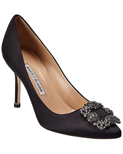 Manolo Blahnik Hangisi 90 Satin Pump Women 3 Manolo Blahnik Hangisi 90 Satin Pump Women
