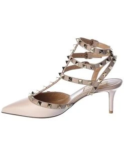Valentino Rockstud Caged 65 Leather Ankle Strap Pump Women -Valentino shop 1313075641 RLLD 2
