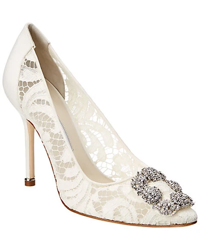 Manolo Blahnik Hangisi 105 Lace Pump Women 3 Manolo Blahnik Hangisi 105 Lace Pump Women