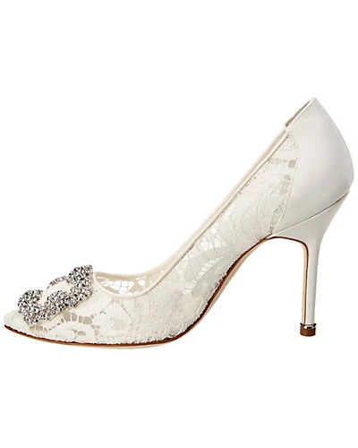 Manolo Blahnik Hangisi 105 Lace Pump Women 4 Manolo Blahnik Hangisi 105 Lace Pump Women - Image 2