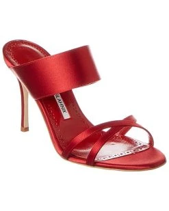 Manolo Blahnik Gueypla 90 Satin Sandal Women