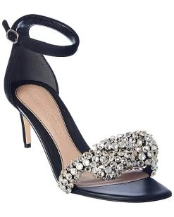 Alexander McQueen Crystal Embellished Suede Sandal Women