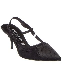 Dolce & Gabbana Corset Satin Slingback Pump Women
