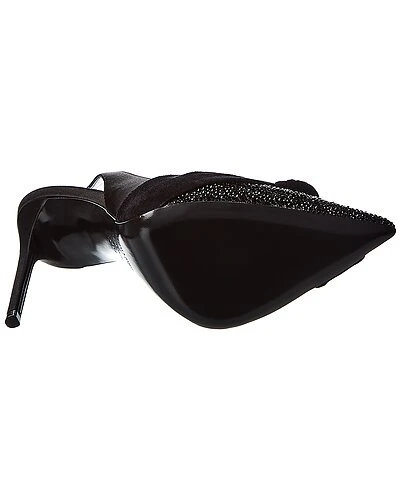 Saint Laurent Zoe 105 Satin & Suede Slingback Pump Women 6 Saint Laurent Zoe 105 Satin & Suede Slingback Pump Women - Image 4