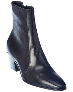 Saint Laurent Vassili 60 Leather Bootie Women