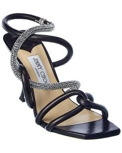 Jimmy Choo Lonnie 90 Leather Sandal Women