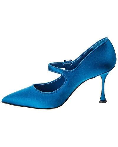 Manolo Blahnik Galaxi 90 Satin Pump Women 4 Manolo Blahnik Galaxi 90 Satin Pump Women - Image 2