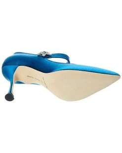 Manolo Blahnik Galaxi 90 Satin Pump Women 10 Manolo Blahnik Galaxi 90 Satin Pump Women -Valentino shop 1313120766 RLLD 4