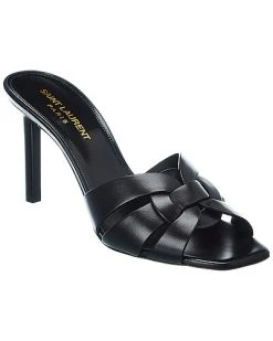 Saint Laurent Tribute 85 Leather Sandal Women