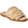 Chloé Woody Canvas & Shearling Slide Women 1 Chloé Woody Canvas & Shearling Slide Women -Valentino shop 1313123828 RLLD 1