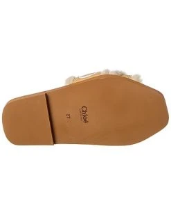 Chloé Woody Canvas & Shearling Slide Women -Valentino shop 1313123828 RLLD 4