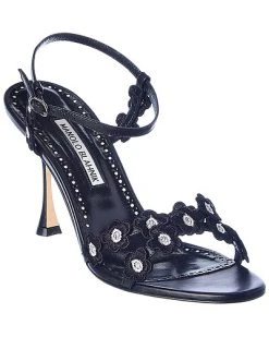Manolo Blahnik Rgolia 90 Leather Sandal Women