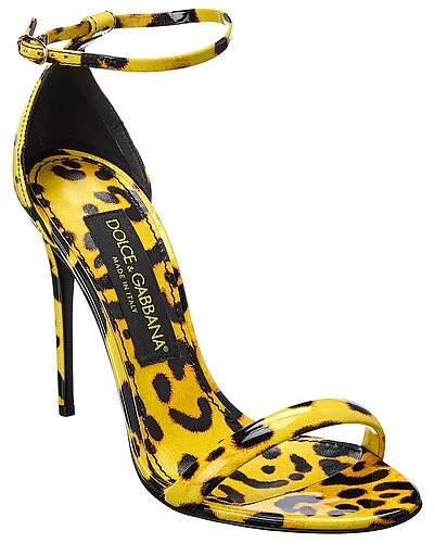 Dolce & Gabbana Printed Patent Sandal Women 3 Dolce & Gabbana Printed Patent Sandal Women