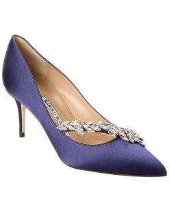 Manolo Blahnik Nadira 70 Satin Pump Women