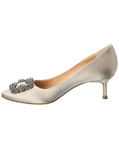 Manolo Blahnik Hangisi 50 Satin Pump Women 4 Manolo Blahnik Hangisi 50 Satin Pump Women - Image 2