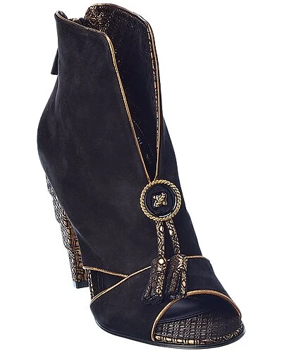 Salvatore Ferragamo Agatha Suede Bootie Women 3 Salvatore Ferragamo Agatha Suede Bootie Women