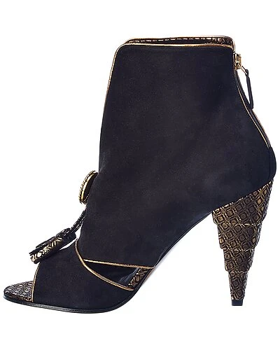 Salvatore Ferragamo Agatha Suede Bootie Women 4 Salvatore Ferragamo Agatha Suede Bootie Women - Image 2