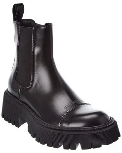 Balenciaga Tractor Leather Bootie Women