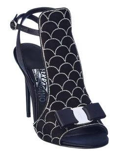 Salvatore Ferragamo Lascari Satin & Suede Sandal Women