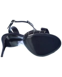 Salvatore Ferragamo Lascari Satin & Suede Sandal Women 10 Salvatore Ferragamo Lascari Satin & Suede Sandal Women -Valentino shop 1313159670 RLLD 4